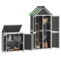 Cobertizos para herramientas de jardín 2 pzas madera pino gris de vidaXL, Cobertizos - Ref: Foro24-172250, Precio: 345,31 €, ...