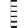 Estantería/divisor de espacios madera pino negro 40x35x167 cm en Librerías y estanterías | Comprar online en Foru.es