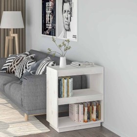 Estantería madera maciza de pino blanca 60x35x71 cm en Librerías y estanterías | Comprar online en Foru.es