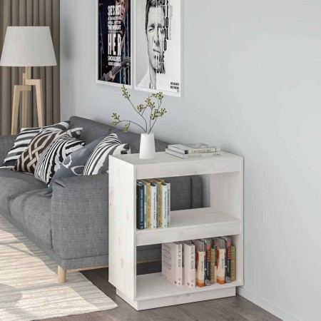 Estantería madera maciza de pino blanca 60x35x71 cm en Librerías y estanterías | Comprar online en Foru.es