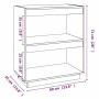 Estantería madera maciza de pino blanca 60x35x71 cm en Librerías y estanterías | Comprar online en Foru.es