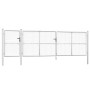 Puerta de malla de jardín acero galvanizado plateado 500x175cm de vidaXL, Puertas de jardín - Ref: Foro24-154558, Precio: 665...