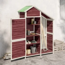 Cobertizo herramientas jardín madera pino moca 120x53,5x170 cm de vidaXL, Cobertizos - Ref: Foro24-172248, Precio: 282,23 €, ...