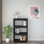 Estantería/divisor de espacios madera pino negro 60x35x103 cm en Librerías y estanterías | Comprar online en Foru.es