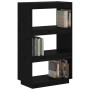 Estantería/divisor de espacios madera pino negro 60x35x103 cm en Librerías y estanterías | Comprar online en Foru.es