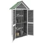 Cobertizo herramientas jardín madera pino gris 89x52,5x175 cm de vidaXL, Cobertizos - Ref: Foro24-172244, Precio: 223,32 €, D...