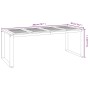 Mesa de jardín con patas en U madera maciza acacia 200x90x75 cm de vidaXL, Mesas de jardín - Ref: Foro24-319518, Precio: 290,...