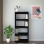 Estantería/divisor de espacios madera pino negro 60x35x135 cm en Librerías y estanterías | Comprar online en Foru.es