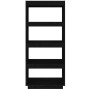 Estantería/divisor de espacios madera pino negro 60x35x135 cm en Librerías y estanterías | Comprar online en Foru.es