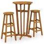 Juego de bar 3 piezas madera maciza acacia de vidaXL, Conjuntos de jardín - Ref: Foro24-319699, Precio: 162,22 €, Descuento: %