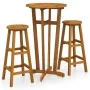 Juego de bar 3 piezas madera maciza acacia de vidaXL, Conjuntos de jardín - Ref: Foro24-319699, Precio: 147,23 €, Descuento: %