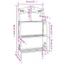 Estantería para flores acero negro 56x30x96 cm de vidaXL, Soportes para macetas - Ref: Foro24-319353, Precio: 70,11 €, Descue...