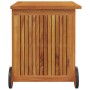 Caja de almacenaje de jardín ruedas acacia maciza 60x50x58 cm de vidaXL, Cajas de almacenaje para exteriores - Ref: Foro24-31...