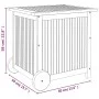 Caja de almacenaje de jardín ruedas acacia maciza 60x50x58 cm de vidaXL, Cajas de almacenaje para exteriores - Ref: Foro24-31...