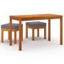 Set de comedor para jardín 3 piezas con cojines madera acacia de vidaXL, Conjuntos de jardín - Ref: Foro24-319722, Precio: 18...