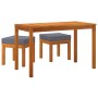 Set de comedor para jardín 3 piezas con cojines madera acacia de vidaXL, Conjuntos de jardín - Ref: Foro24-319722, Precio: 18...