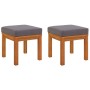 Set de comedor para jardín 3 piezas con cojines madera acacia de vidaXL, Conjuntos de jardín - Ref: Foro24-319722, Precio: 18...