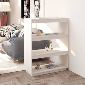 Estantería/divisor de espacios madera pino blanco 80x35x103 cm en Librerías y estanterías | Comprar online en Foru.es