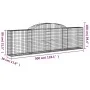 Galvanized iron arch-shaped gabion basket 300x30x80/100cm by vidaXL, Pots and planters - Ref: Foro24-153504, Price: 81,01 €, ...