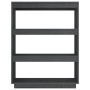 Estantería/divisor de espacios madera de pino gris 80x35x103 cm en Librerías y estanterías | Comprar online en Foru.es