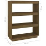 Estantería/divisor espacio madera pino marrón miel 80x35x103 cm en Librerías y estanterías | Comprar online en Foru.es