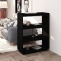 Estantería/divisor de espacios madera pino negro 80x35x103 cm en Librerías y estanterías | Comprar online en Foru.es