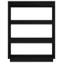 Estantería/divisor de espacios madera pino negro 80x35x103 cm en Librerías y estanterías | Comprar online en Foru.es