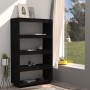 Estantería/divisor de espacios madera pino negro 80x35x135 cm en Librerías y estanterías | Comprar online en Foru.es