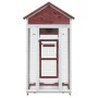 Casita para pájaros madera maciza pino color moca 91,5x53x170cm de vidaXL, Pies y jaulas para pájaros - Ref: Foro24-172254, P...