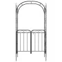 Arco de jardín con puerta acero negro 108x45x235 cm de vidaXL, Pérgolas, arcos y enrejados de jardín - Ref: Foro24-319352, Pr...