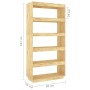 Estantería/divisor de espacios madera maciza pino 80x35x167 cm en Librerías y estanterías | Comprar online en Foru.es