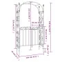 Arco de jardín con puerta acero negro 108x45x235 cm de vidaXL, Pérgolas, arcos y enrejados de jardín - Ref: Foro24-319352, Pr...