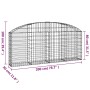 Cesta de gaviones forma arco hierro galvanizado 200x30x80/100cm de vidaXL, Maceteros y jardineras - Ref: Foro24-153464, Preci...
