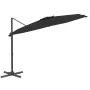 Sombrilla colgante con poste de aluminio negro 400x300 cm de vidaXL, Sombrillas - Ref: Foro24-319920, Precio: 220,12 €, Descu...