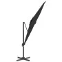 Sombrilla colgante con poste de aluminio negro 400x300 cm de vidaXL, Sombrillas - Ref: Foro24-319920, Precio: 220,12 €, Descu...