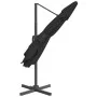 Sombrilla colgante con poste de aluminio negro 400x300 cm de vidaXL, Sombrillas - Ref: Foro24-319920, Precio: 220,12 €, Descu...