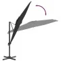 Sombrilla colgante con poste de aluminio negro 400x300 cm de vidaXL, Sombrillas - Ref: Foro24-319920, Precio: 220,12 €, Descu...