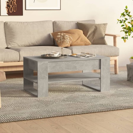 Mesa de centro madera contrachapada gris hormigón 102x55x45 cm en Mesas de centro | Comprar online en Foru.es