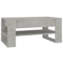 Mesa de centro madera contrachapada gris hormigón 102x55x45 cm en Mesas de centro | Comprar online en Foru.es