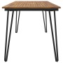 Mesa de jardín con patas en U madera maciza acacia 160x80x75 cm de vidaXL, Mesas de jardín - Ref: Foro24-319520, Precio: 209,...