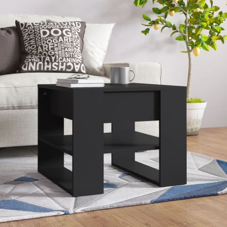 Mesa de centro madera de ingeniería negro 55,5x55x45 cm en Mesas de centro | Comprar online en Foru.es