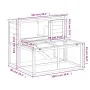 Conejera de madera maciza de pino moca 102x90x84,5 cm de vidaXL, Jaulas y habitáculos para animales pequeños - Ref: Foro24-17...