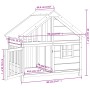 Caseta para perros madera maciza de pino marrón 96x60,5x87 cm de vidaXL, Casetas y cercados para perros - Ref: Foro24-172267,...