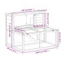 Conejera de madera maciza de pino gris 102x90x84,5 cm de vidaXL, Jaulas y habitáculos para animales pequeños - Ref: Foro24-17...