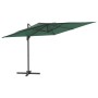 Sombrilla colgante con poste de aluminio verde 400x300 cm de vidaXL, Sombrillas - Ref: Foro24-319914, Precio: 204,49 €, Descu...