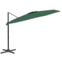 Sombrilla colgante con poste de aluminio verde 400x300 cm de vidaXL, Sombrillas - Ref: Foro24-319914, Precio: 204,49 €, Descu...