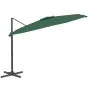 Sombrilla colgante con poste de aluminio verde 400x300 cm de vidaXL, Sombrillas - Ref: Foro24-319914, Precio: 204,49 €, Descu...