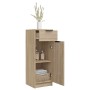 Armario de baño madera contrachapada roble Sonoma 32x33,5x90 cm en Armarios y almacenamiento | Comprar online en Foru.es