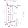 Armario de baño madera contrachapada roble Sonoma 32x33,5x90 cm en Armarios y almacenamiento | Comprar online en Foru.es