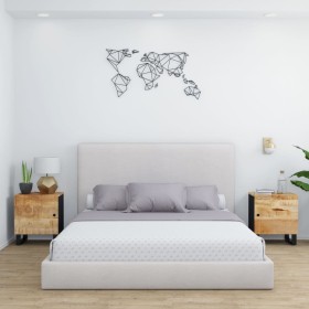 Mesitas de noche 2 uds madera maciza de mango 40x33x46 cm de vidaXL, Mesitas de noche - Ref: Foro24-345209, Precio: 108,42 €,...